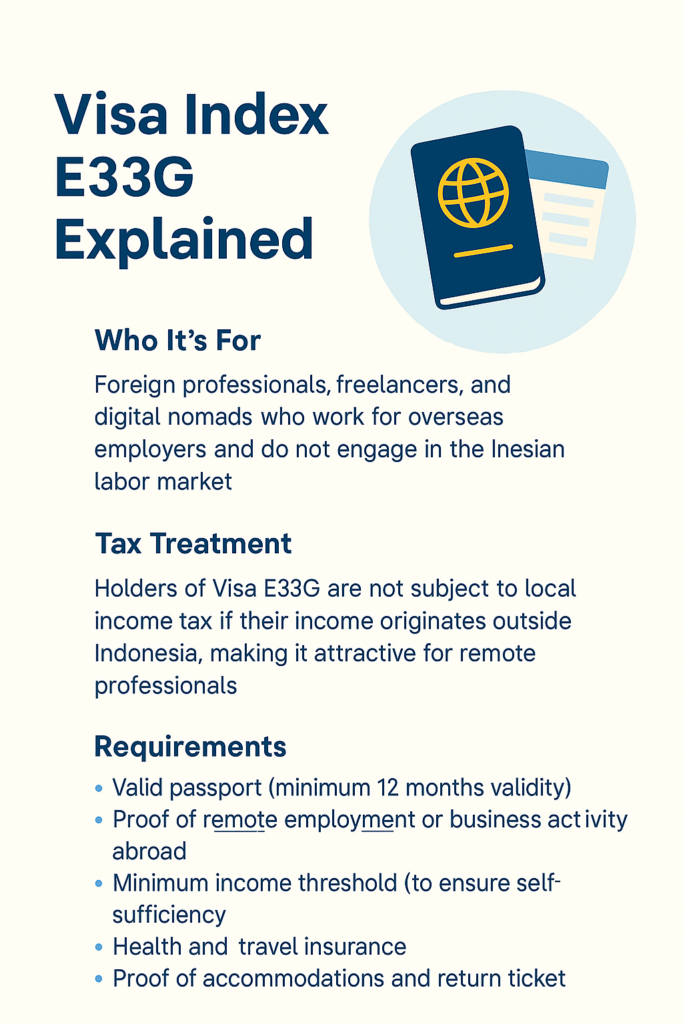 How EoR and Visa Index E33G Simplify Remote Work in Indonesia